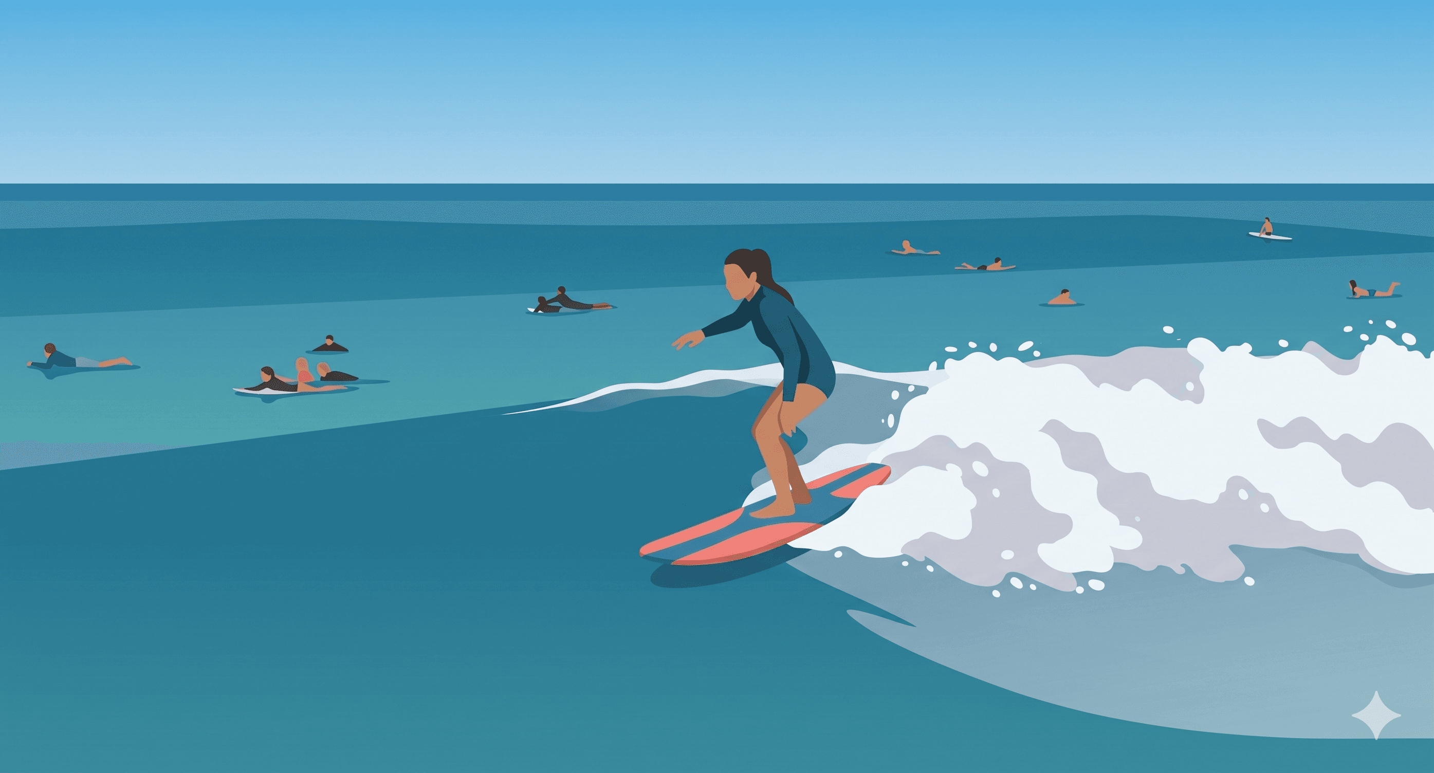 Example of an ideal surf clip: filmed from the side with the whole body in frame